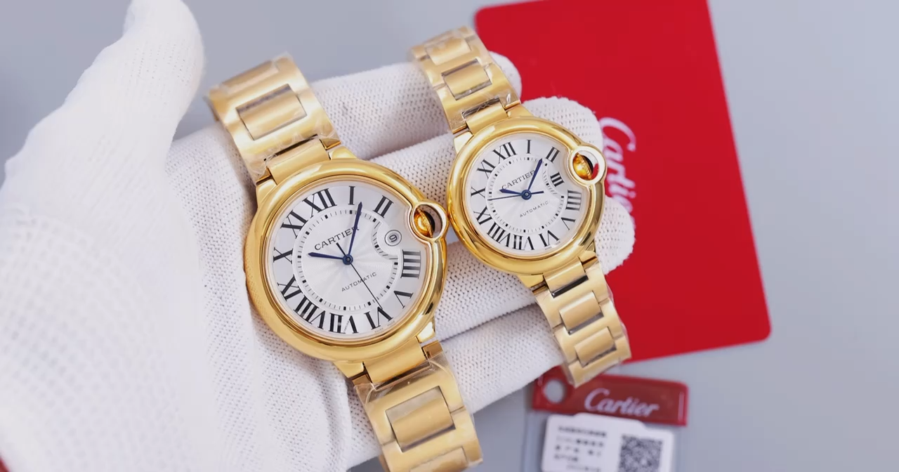 AF Factory Ballon Bleu Watch Set – 42mm Date Automatic & 33mm Quartz – Gold Case Gold Bracelet