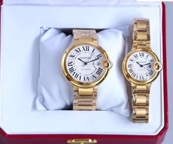 AF Factory Ballon Bleu Watch Set – 42mm Date Automatic & 33mm Quartz – Gold Case Gold Bracelet