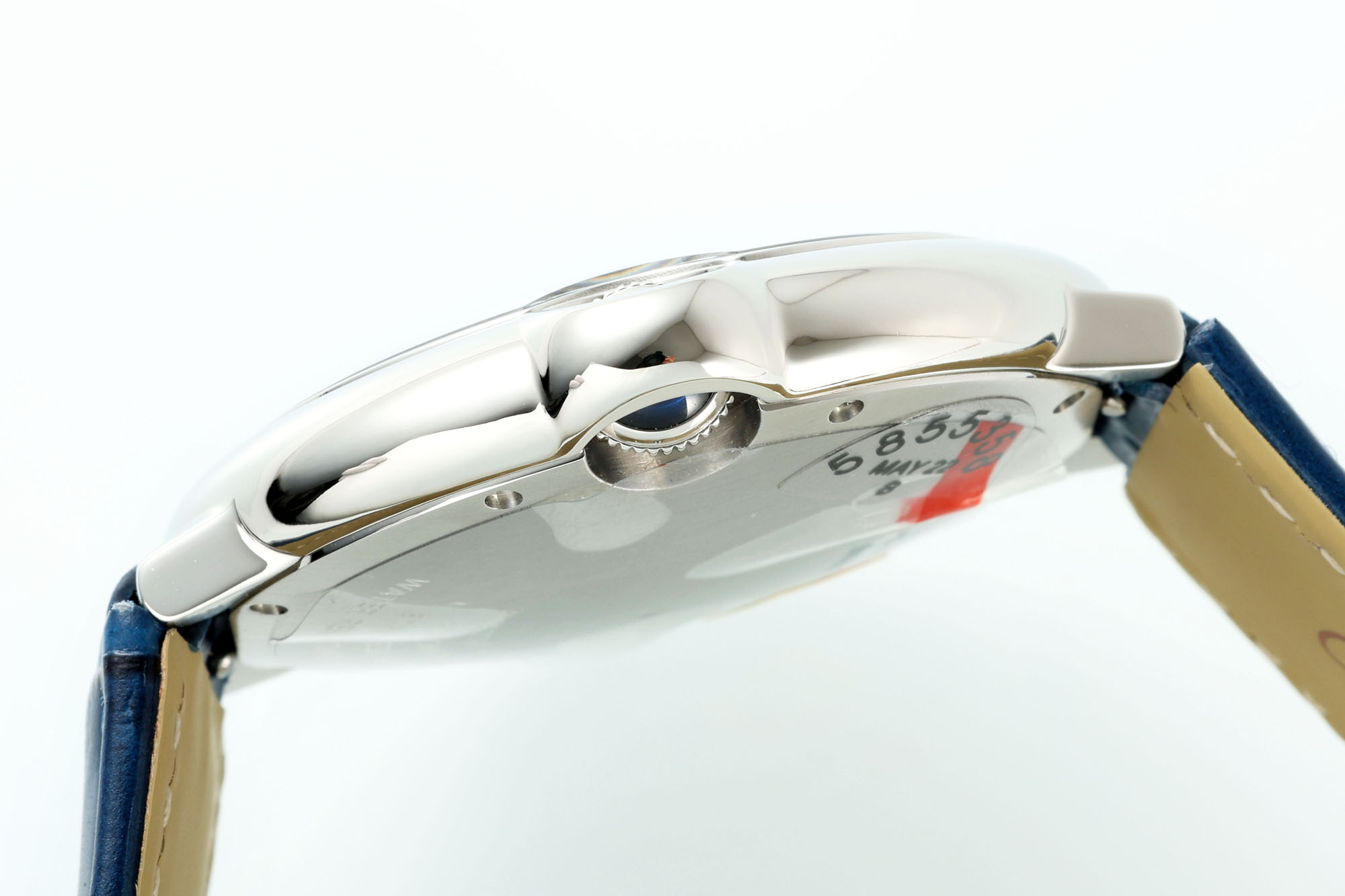 AF Factory Ballon Bleu Watch – 42mm Date Automatic  Silver Case Blue Leather Strap