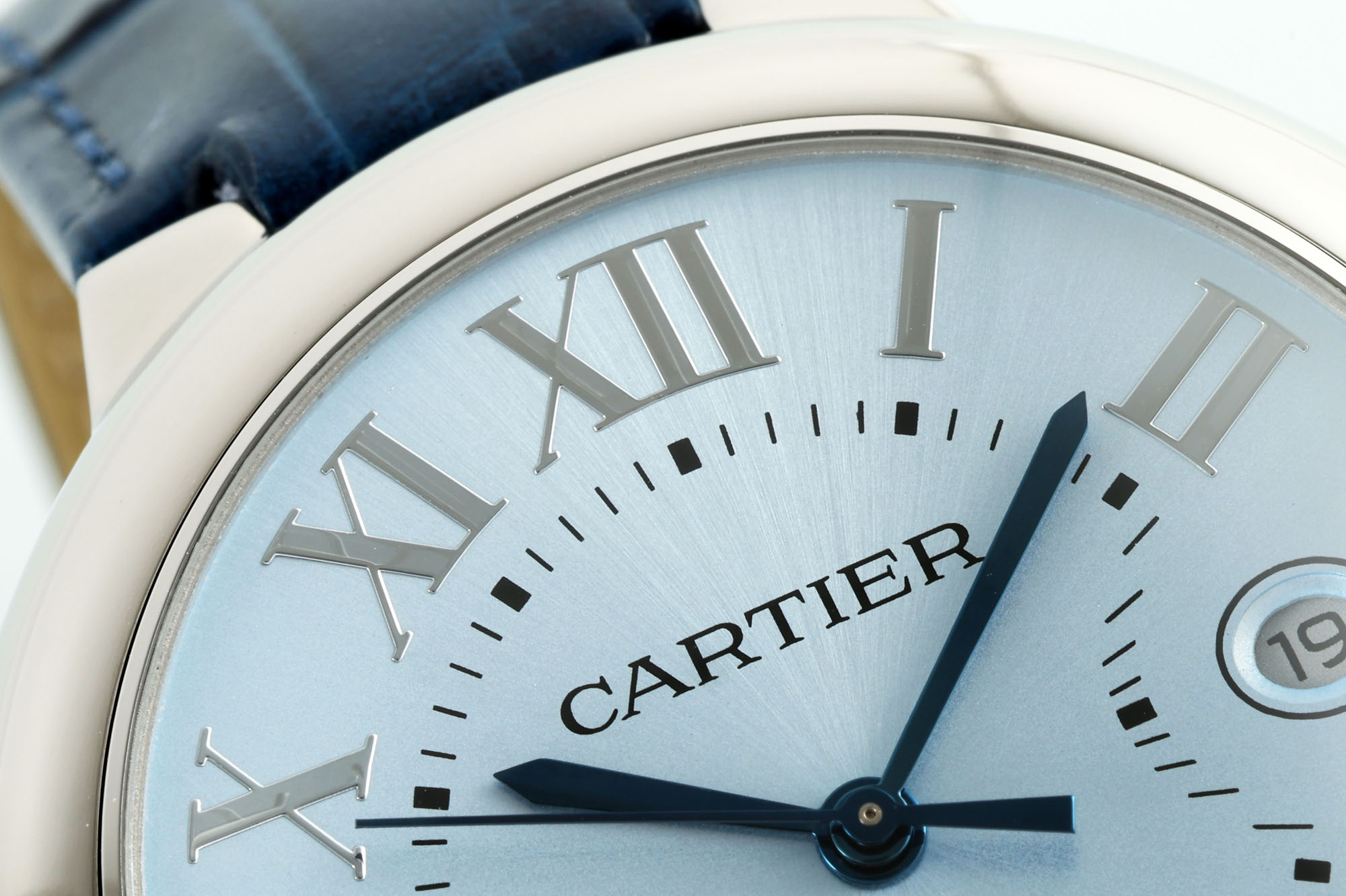 AF Factory Ballon Bleu Watch – 42mm Date Automatic  Silver Case Blue Leather Strap