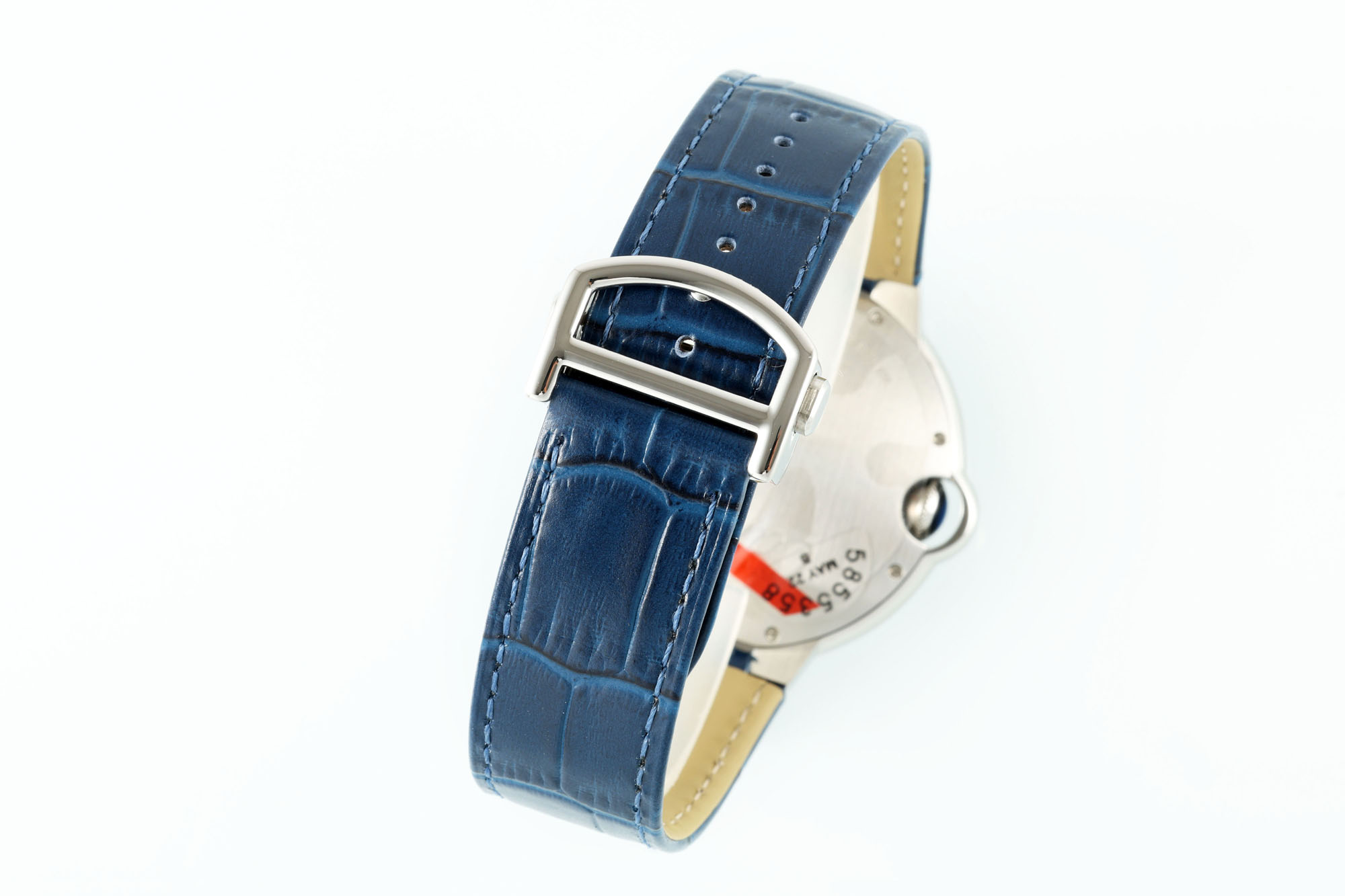AF Factory Ballon Bleu Watch – 42mm Date Automatic  Silver Case Blue Leather Strap