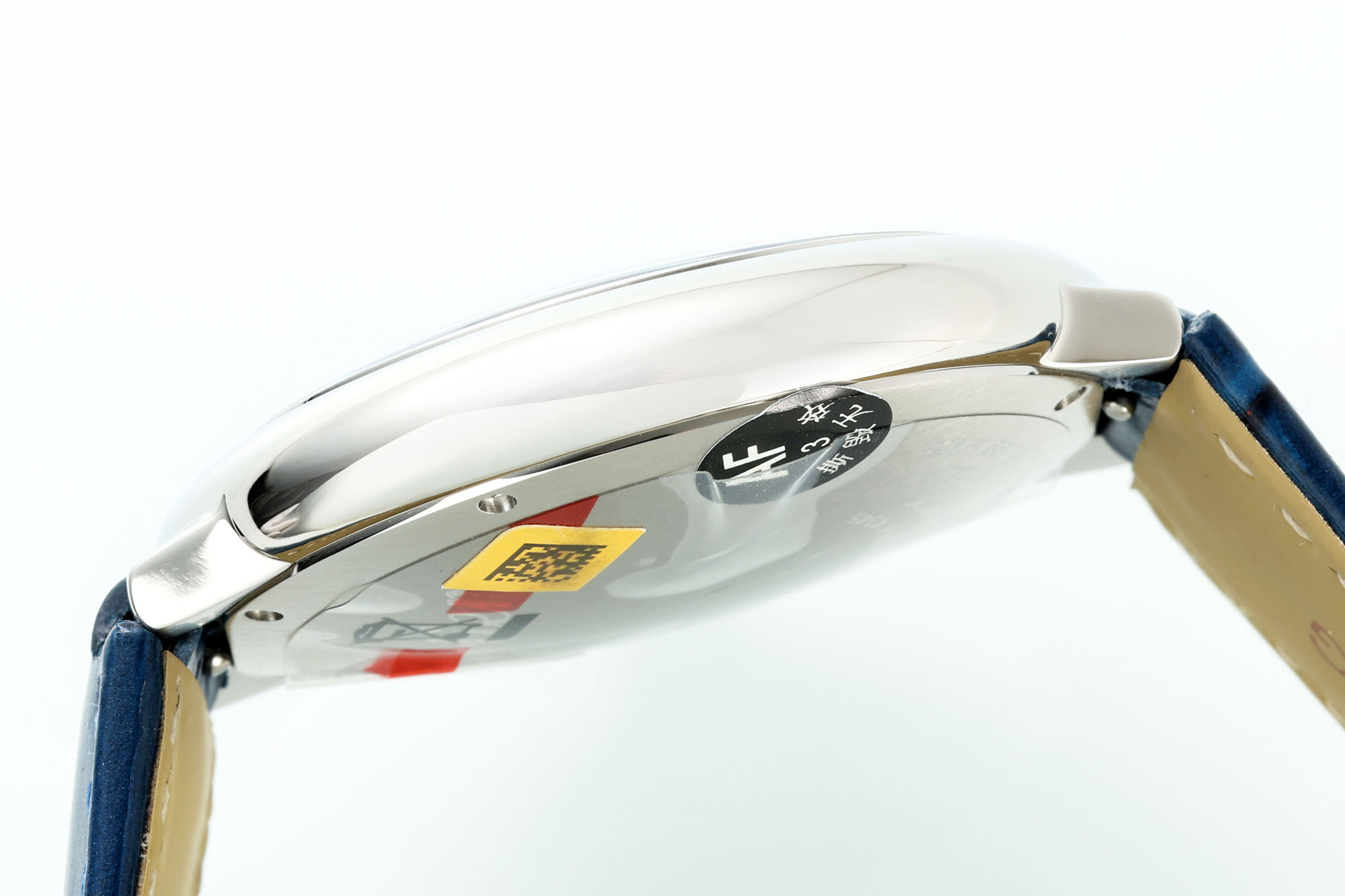 AF Factory Ballon Bleu Watch – 42mm Date Automatic  Silver Case Blue Leather Strap